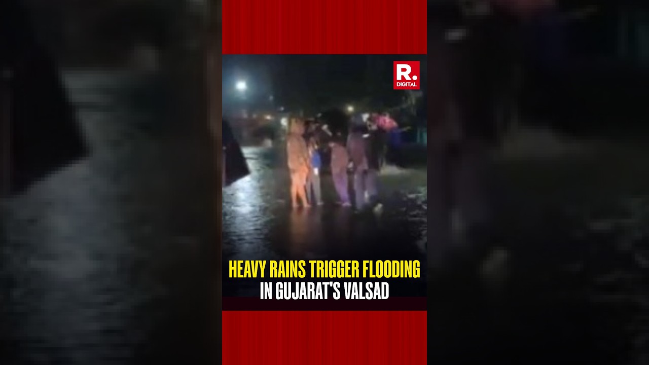 Floodwaters Submerge Buildings in Valsad Following Torrential Downpour