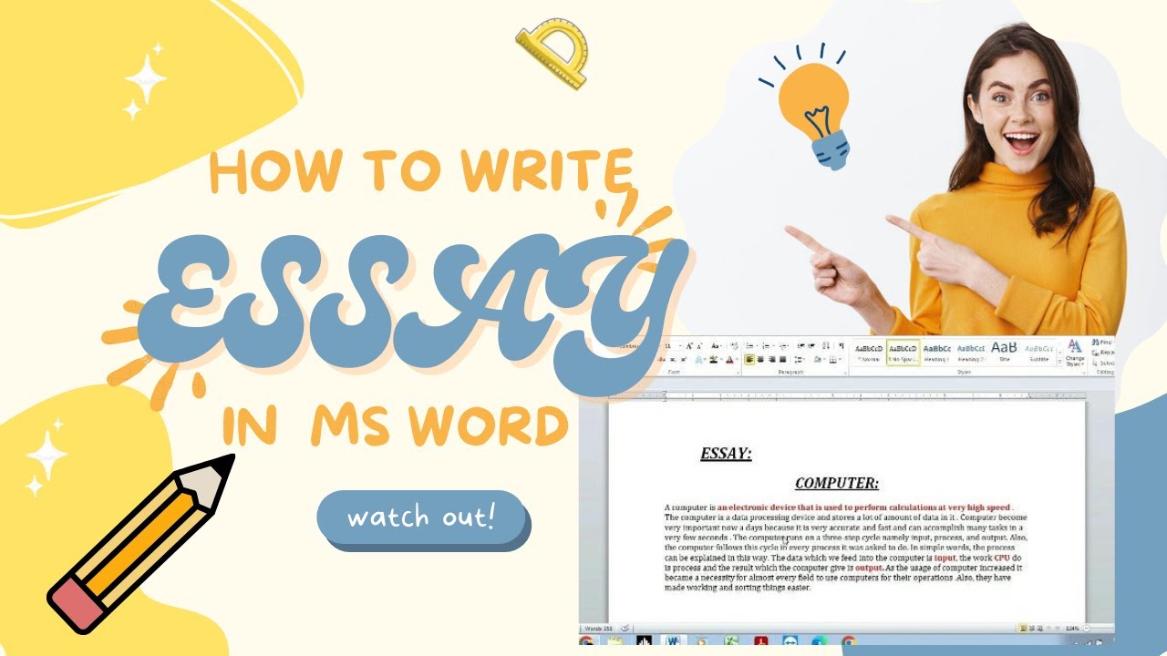 How to write Essay on MS word For beginners