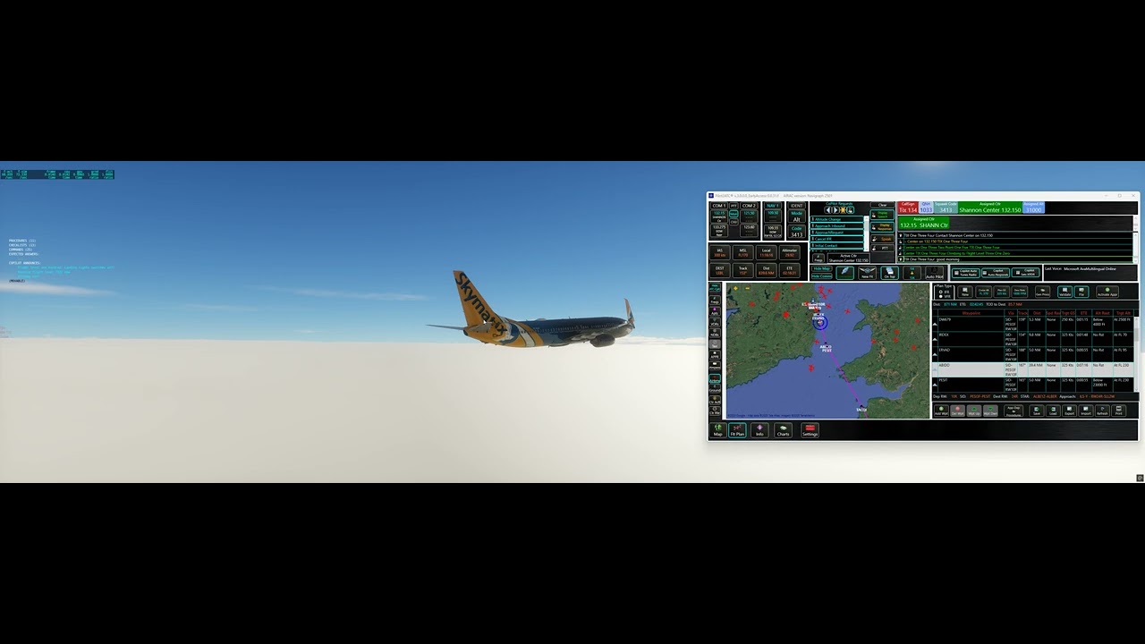 EIDW to LEBL with Pilot2ATC Xplane Zibo 4.04.11