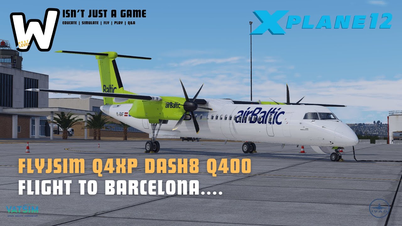 IVAO Turboprop World Tour | X-Plane 12.1.4 | Melilla to Barcelona | IVAO | FlyJSim Q4XP