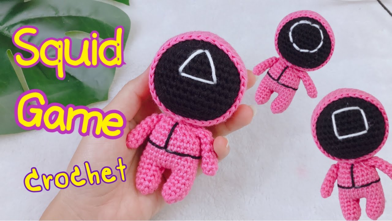 Squid Game Crochet Doll. : ถักตุ๊กตา Squid Game ( free pattern) [Eng Sub]