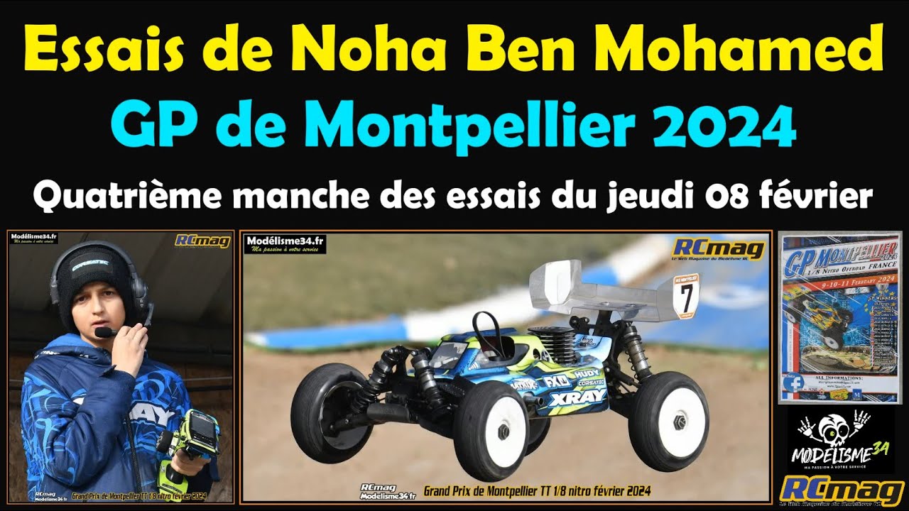 Essais de Noha Ben Mohamed du jeudi 8 février - Grand Prix de Montpellier buggy 1/8 nitro 2024
