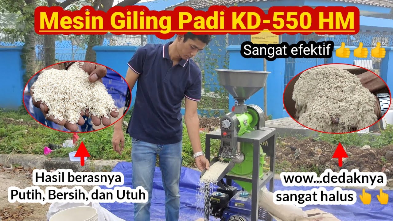 Mesin giling padi KD-550 HM || Mesin selep padi multifungsi || Teknik Bersama
