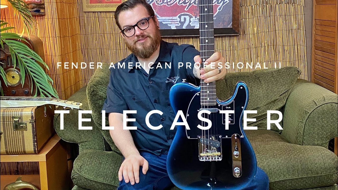 Tweed Hut tries the Fender American Professional II Telecaster. DARK NIGHT!