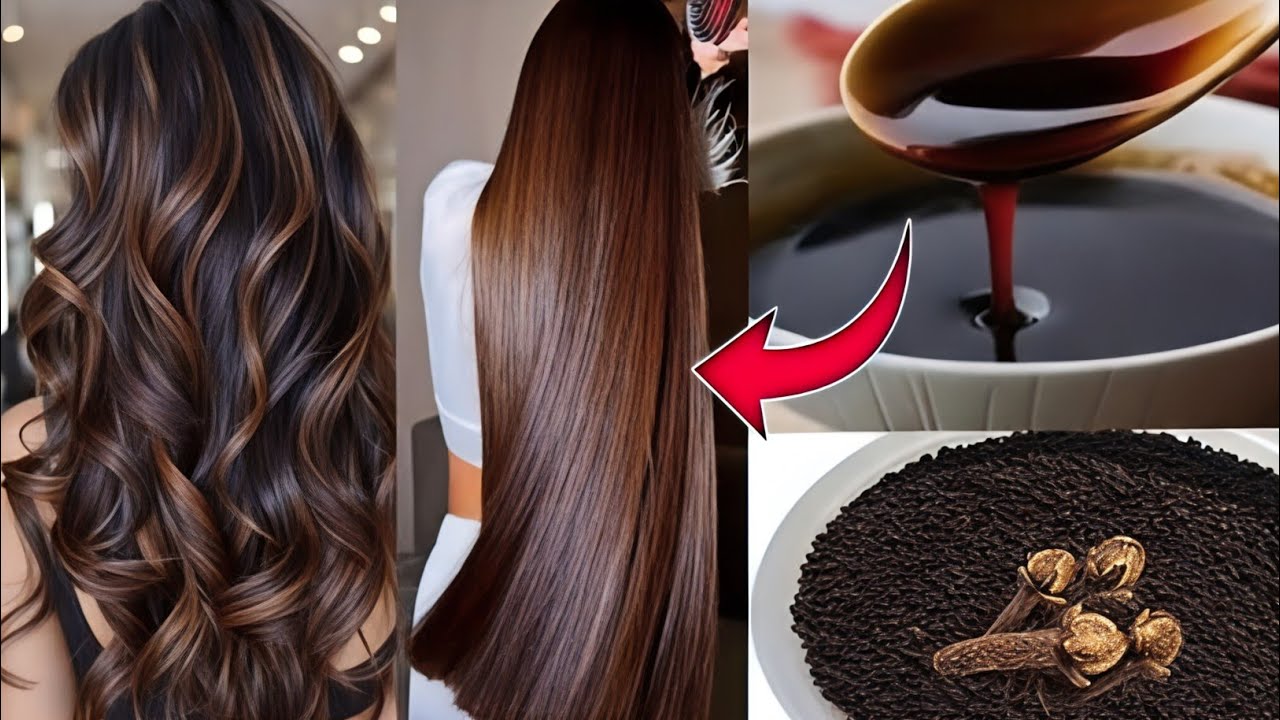🤎Dark Brown Hair Dye Shampoo At Home😍Dye Hair at Home with Tea Leaves🤩❤️