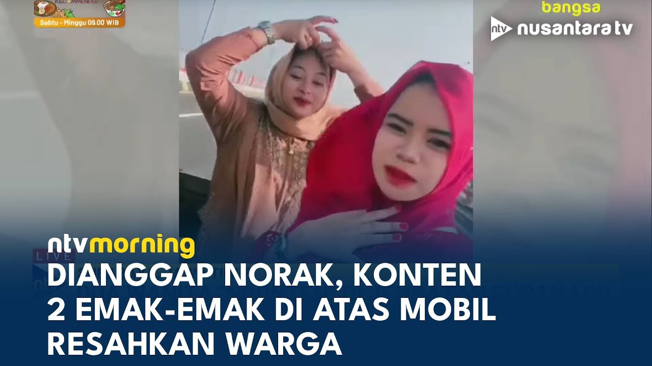 Aksi 2 Emak-emak Ngonten di Jembatan Suramadu Viral di Media Sosial | NTV MORNING