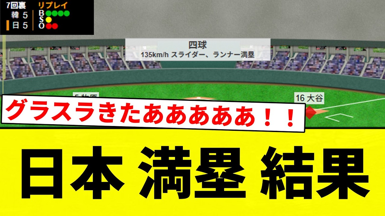 【グラスラきたああああ！！】日本 満塁 結果【プロ野球反応集】【2chスレ】【なんG】