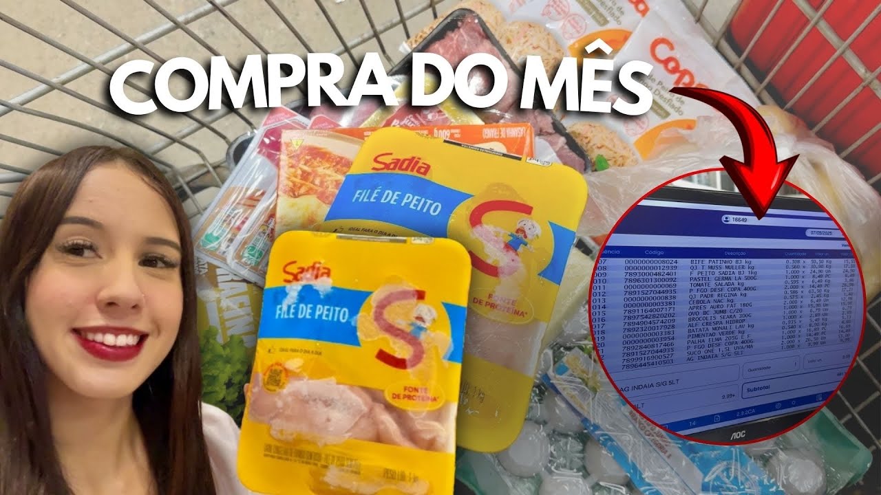 COMPRA DO MÊS MORANDO SOZINHA| com 500 reais🛒🛍️🏠💖✨