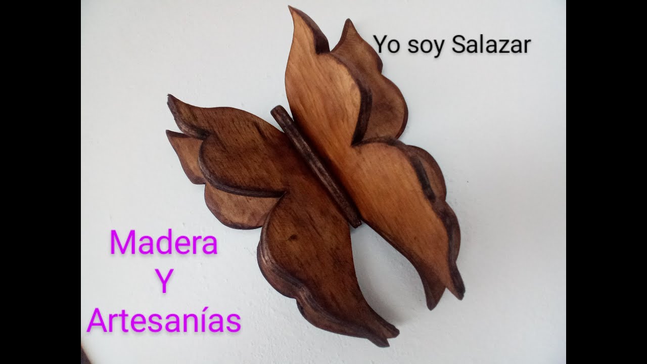 COMO HACER FIGURAS EN 3D. Video 1  mariposa  de madera paso a paso  DIY