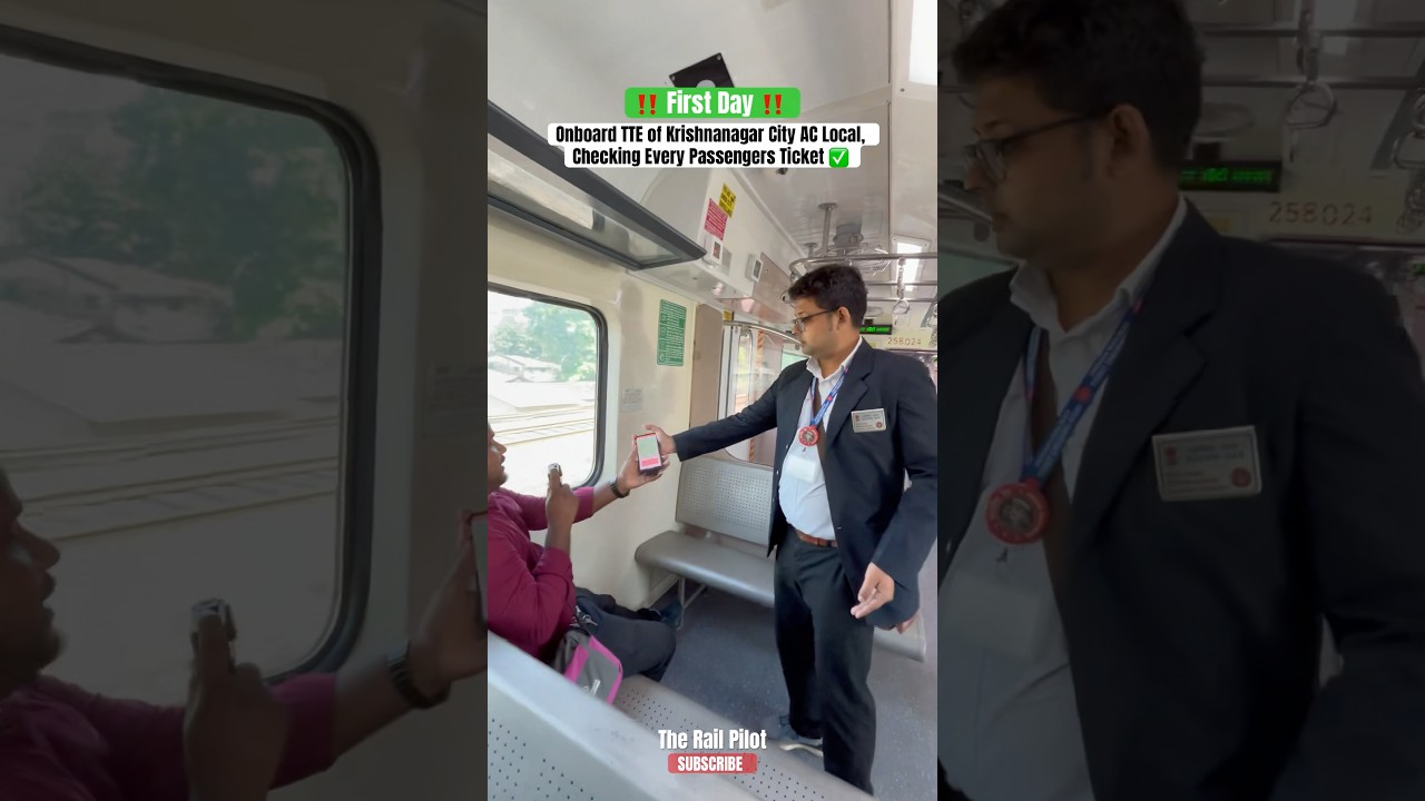Ticket Checking on Krishnanagar City AC Local 🥵✅ #trending #train #railway #indianrailways #ticket