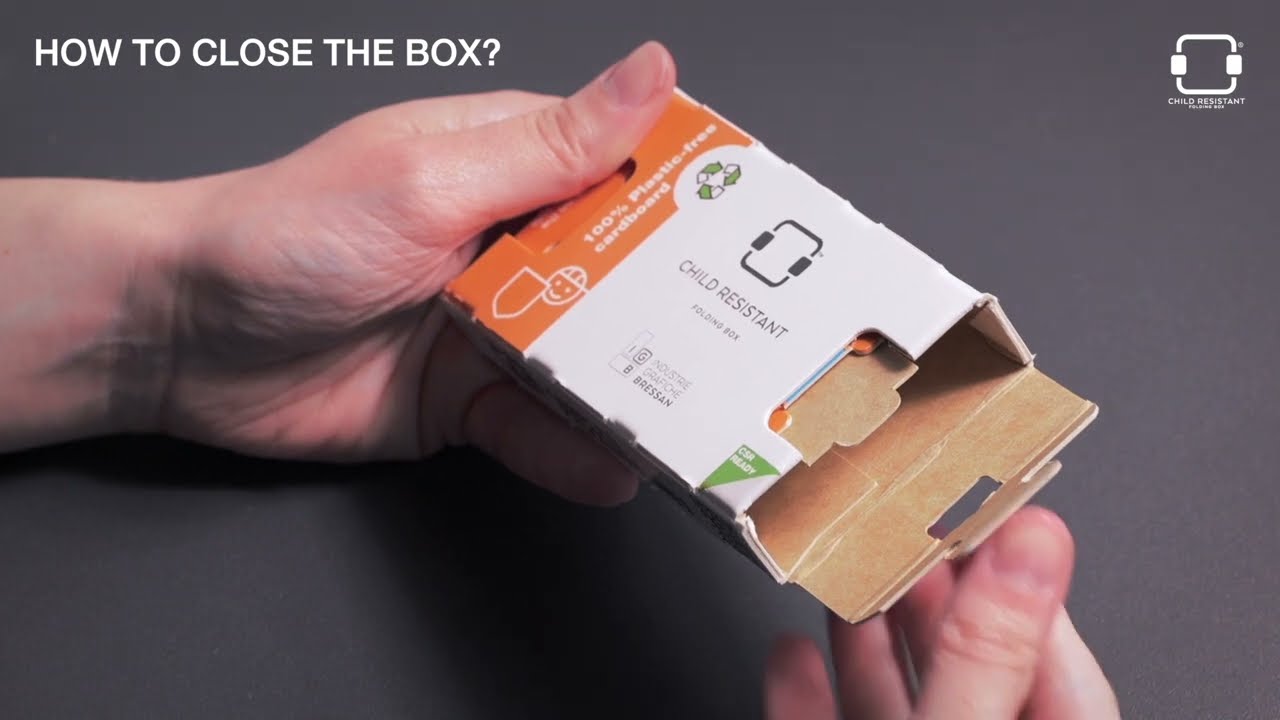 IGB Child Resistant plastic free box  INSTRUCTIONS