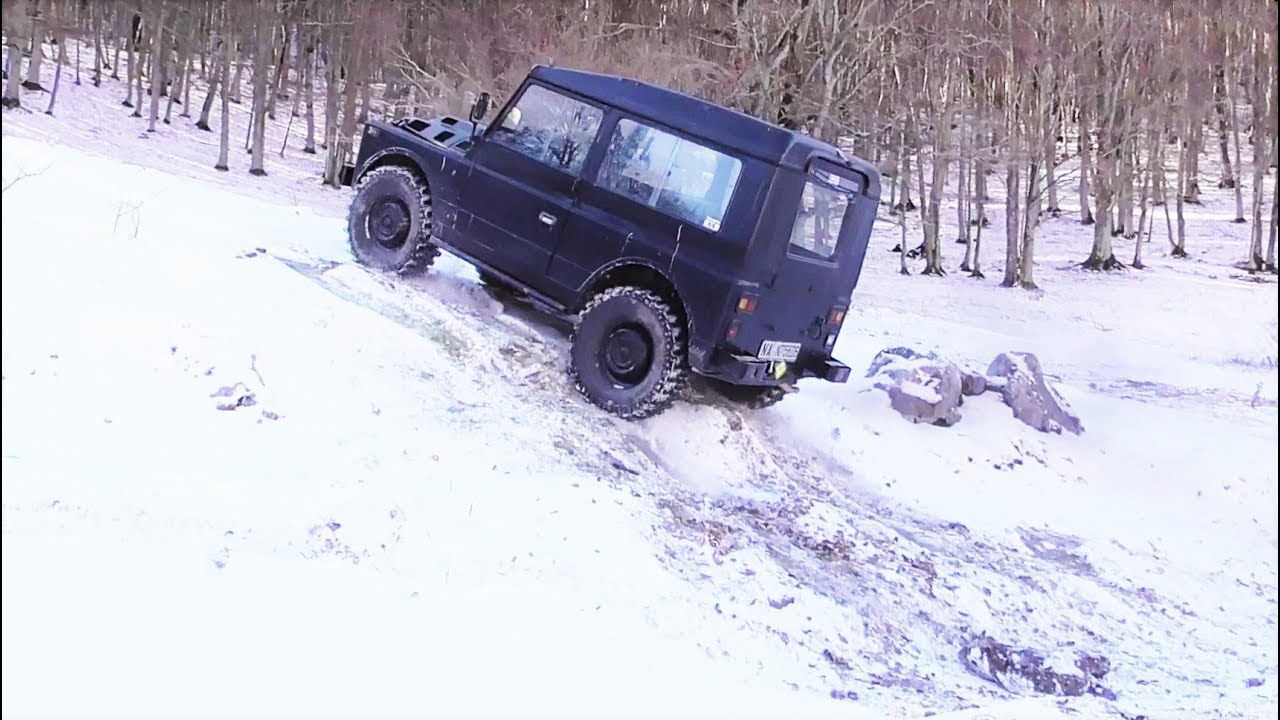 OFF-ROAD 4x4 HARD: Campagnola e due Jeep sul ghiaccio coi botti!!! Frozen Adventure!1107A and 2 jeep