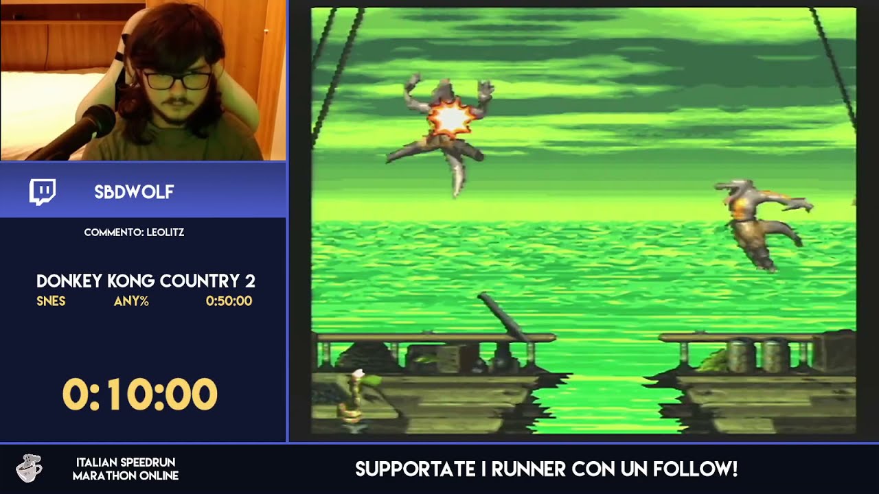 Donkey Kong Country 2 (any%) con SBDWolf in 47:06 | PRIMA MARATONA DI SPEEDRUN ITALIANA |