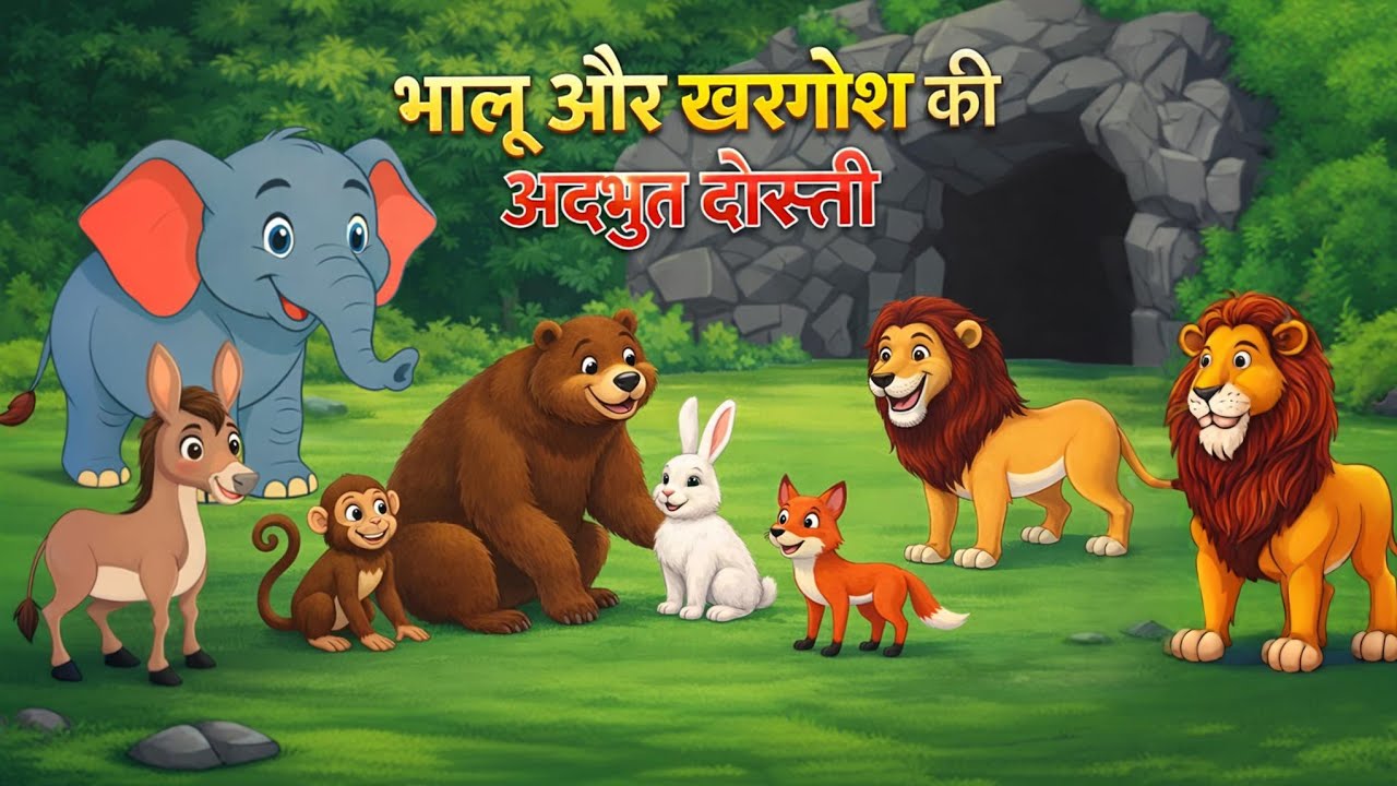 भालू और खरगोश की अद्भुत दोस्ती 🐻🐰 | बच्चों की सीख देती कहानी | Hindi Cartoon Moral Story