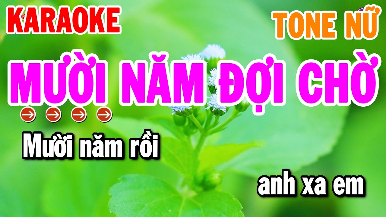 Karaoke Mười Năm Đợi Chờ Tone Nữ Nhạc Chuẩn Nhất 2026 | Thanh Hải Organ