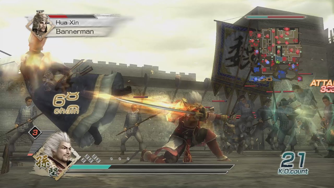Dynasty Warriors 6 - Sun Jian Free Mode - Chaos Difficulty - Battle of He Fei Castle