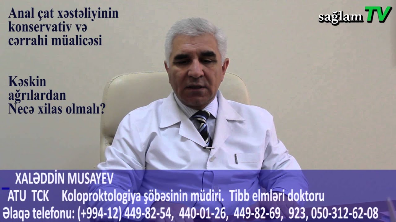 saglamTV.Anal çatların müalicəsi. Xaləddin Musayev. Tibb elmləri doktoru.