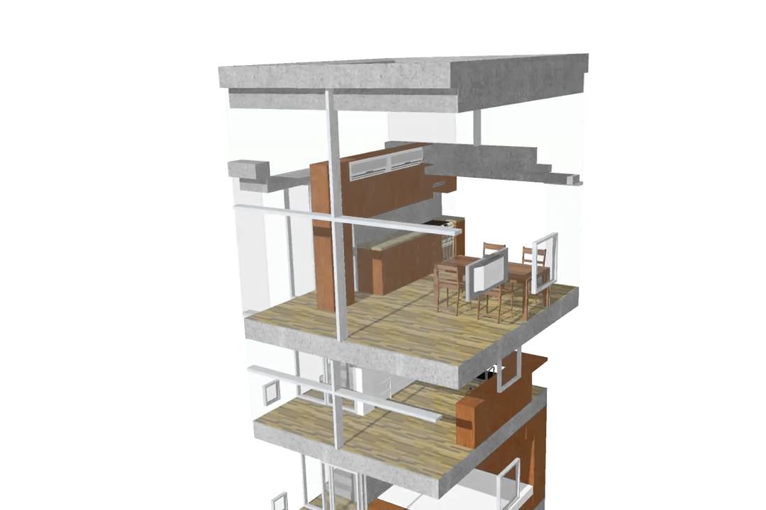 Tadao Ando 4 x4 House_Sketchup