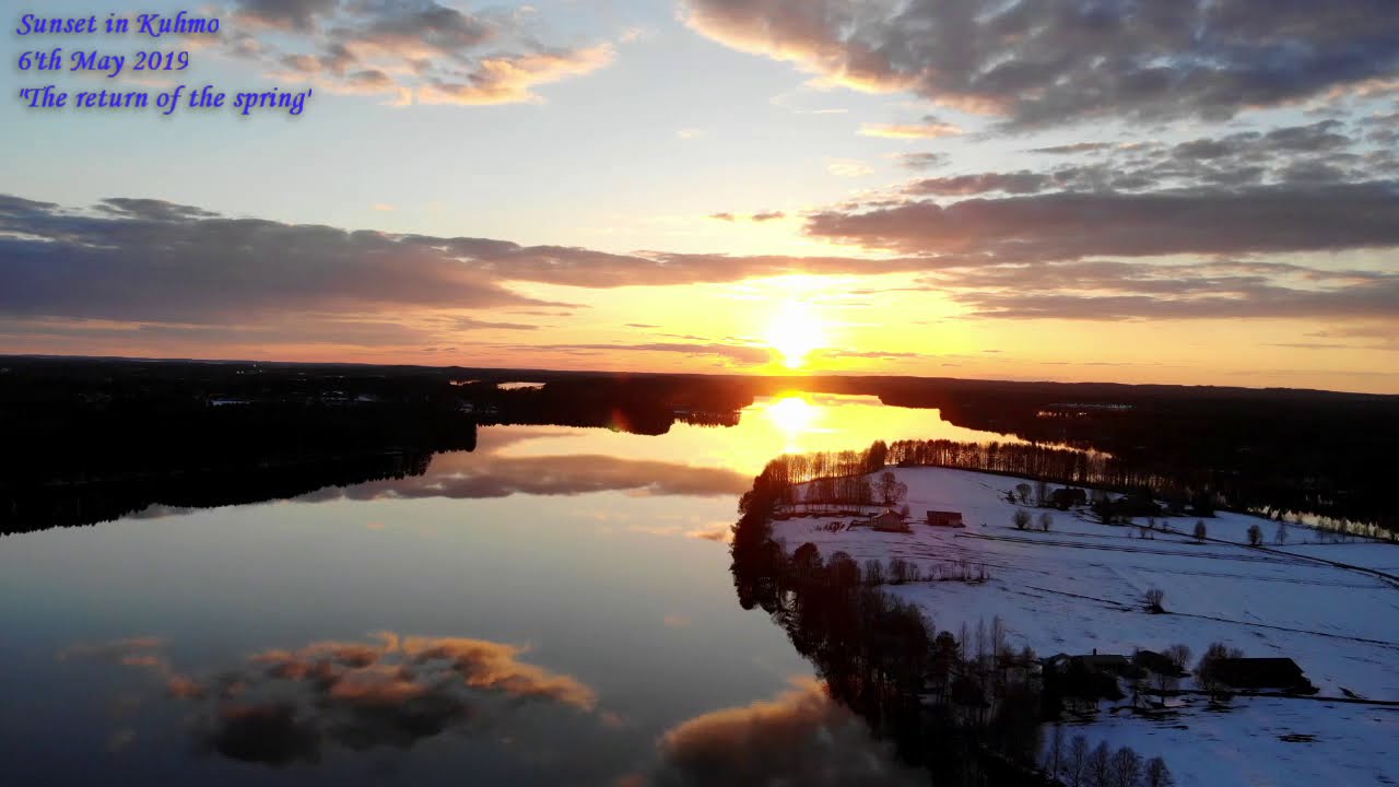 Sunset in Kuhmo 6'th May 2019