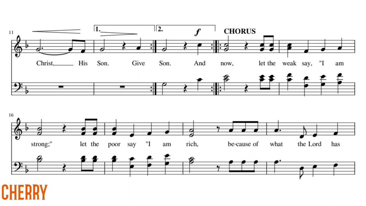 Give Thanks I Music Sheet I SATB Accompaniment by CHERRY