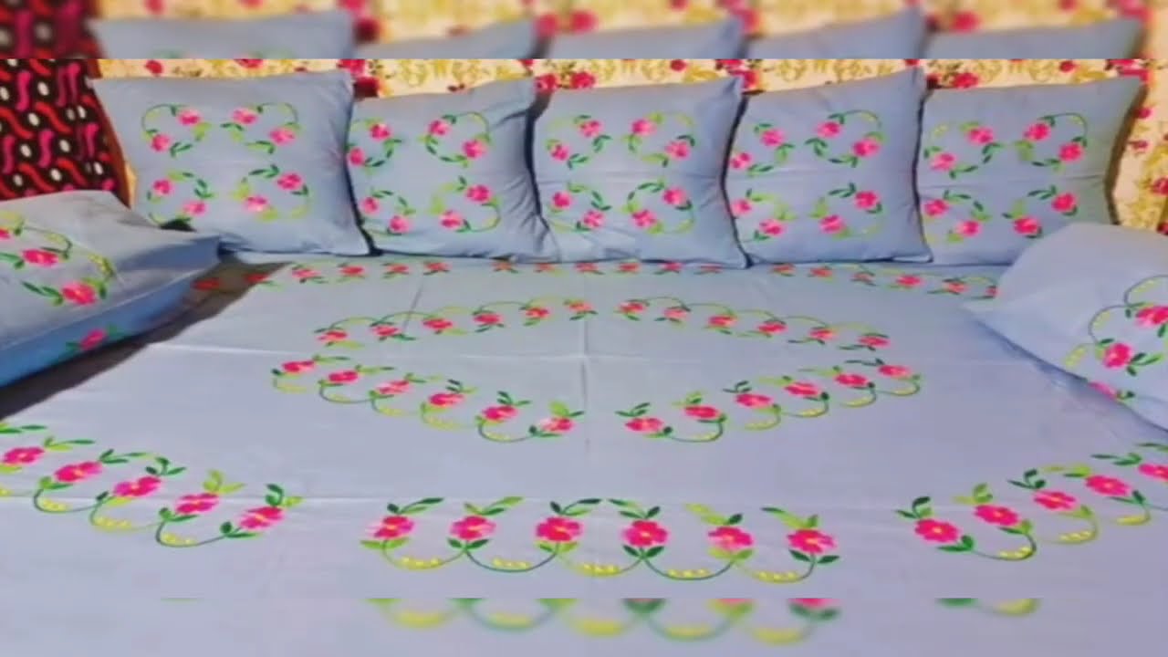New embroidery bedsheets design/Beautiful embroidery badshits ideas 