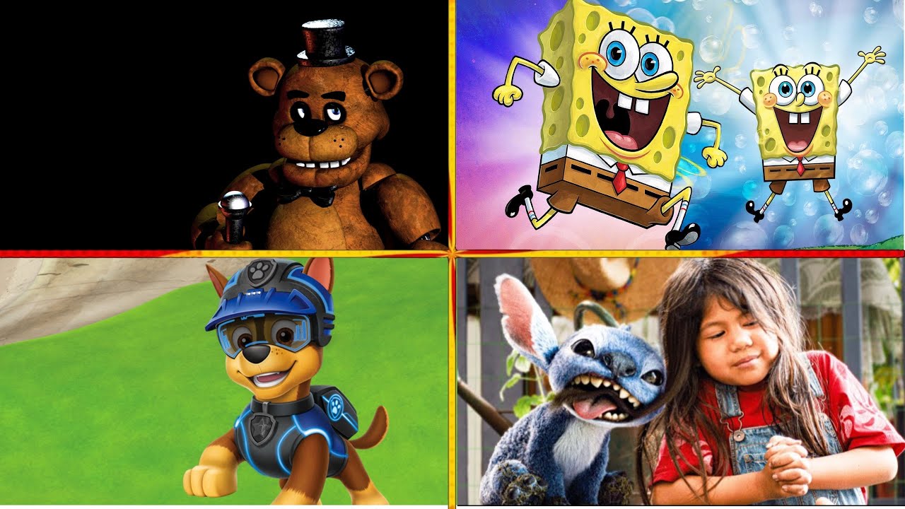 Five Night at Freddy’s🆚SpongeBob 🆚PAW Patrol🆚Lilo&Stitch_Who Is Best? 🎵 🎵 🎵