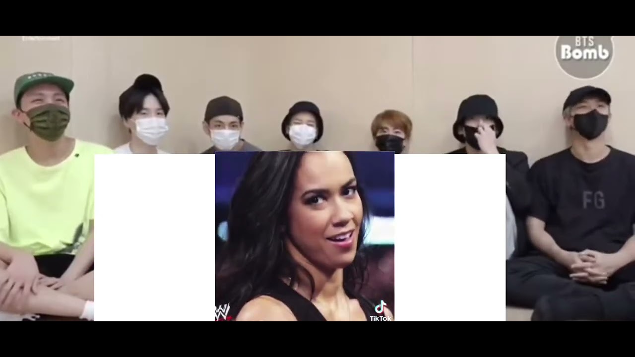 Bts reaction to CM punk and AJ Lee moments I found on Tiktok (fake reaction) 