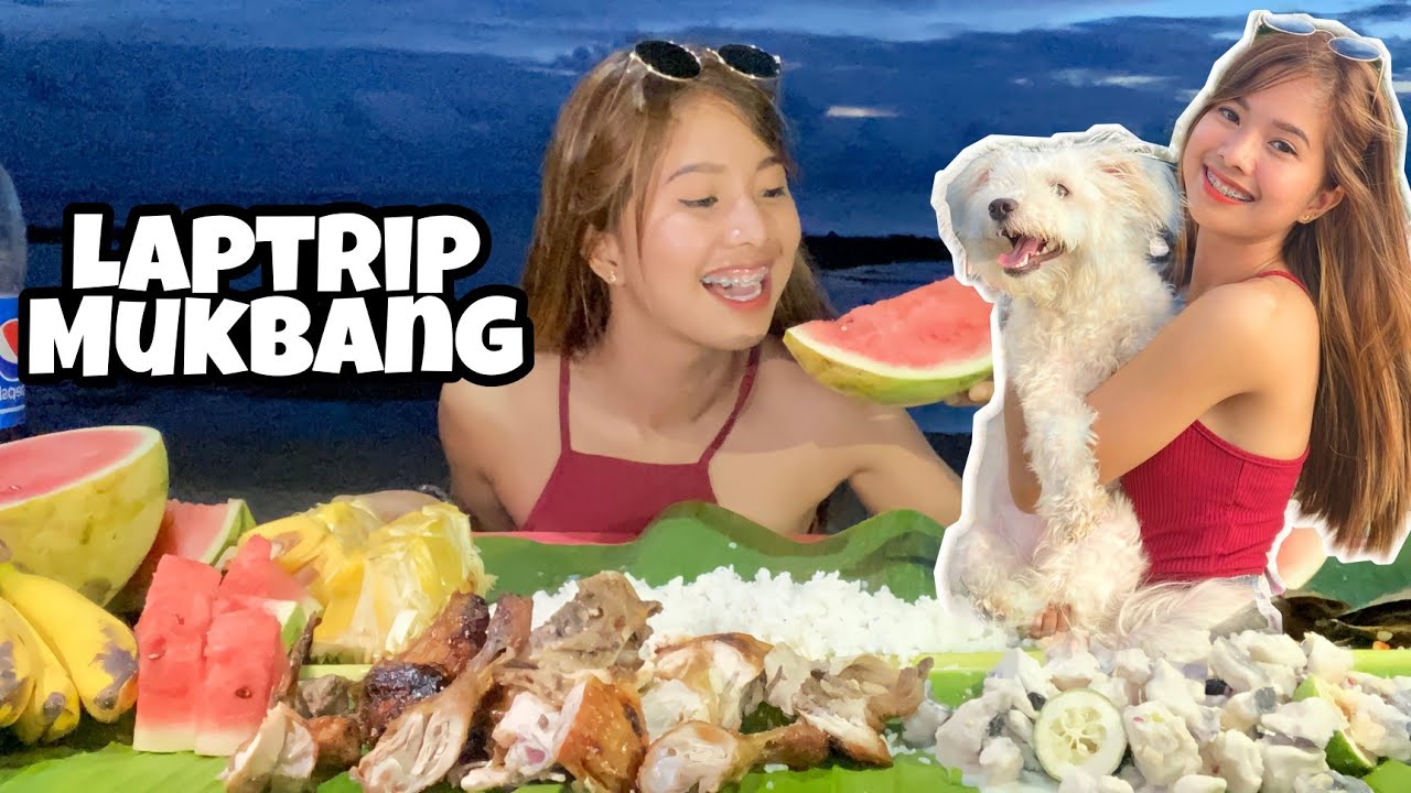 MUKBANG SA BEACH (OVERNIGHT) | Mahalia E.