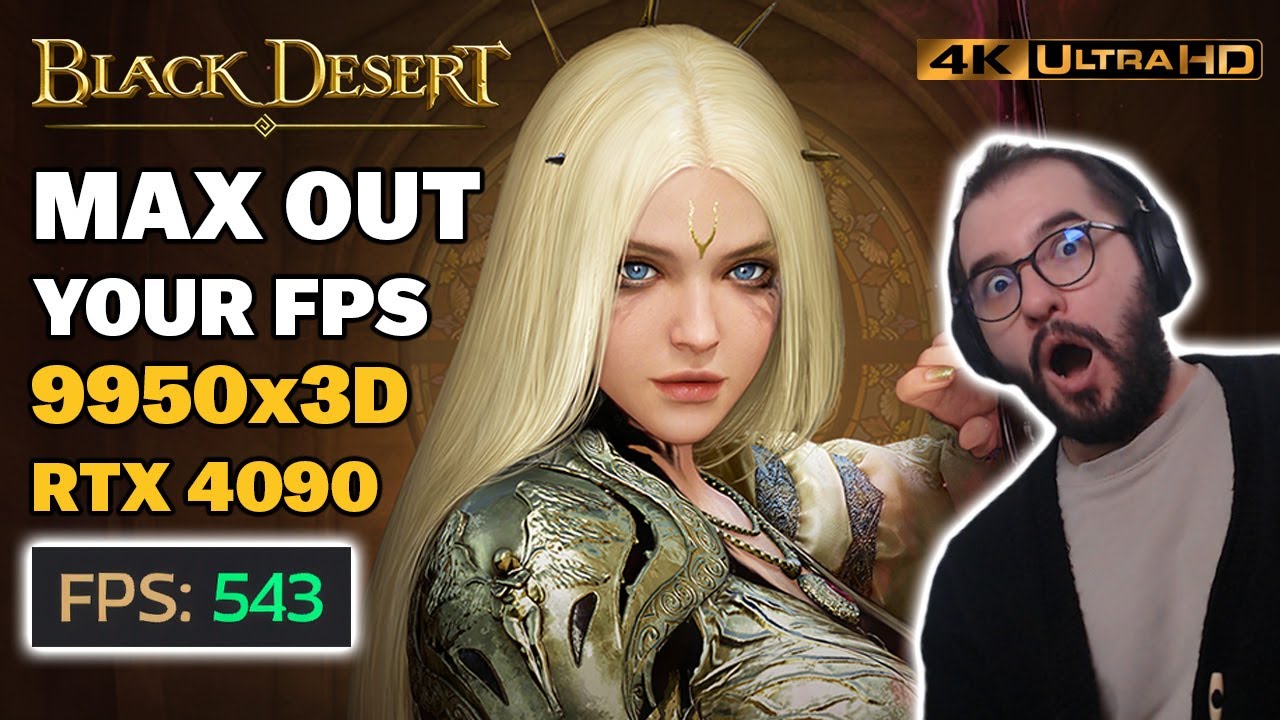 Почему процессоры x3D — лучшие для Black Desert! | Тест FPS в разрешении 4K с Ryzen 9 9950x3D + R...