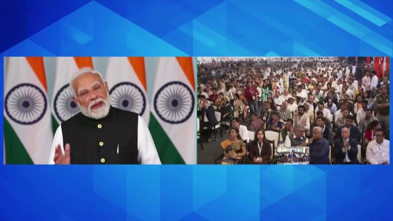 India&rsquo;s Modi leads inaugural foundation ceremony for HCL-Foxconn semiconductor unit