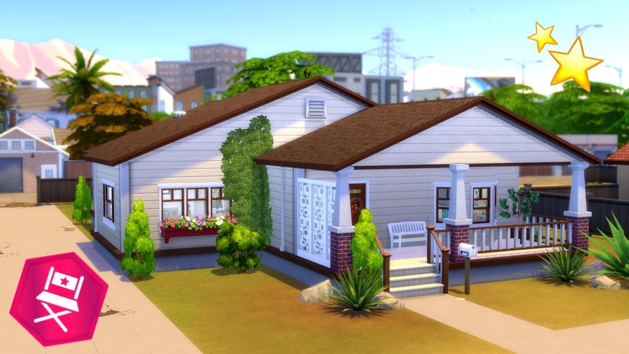 🌟 HOLLYWOODSKÝ POST-MODERN DOMEK z 50. let 🏡 | The Sims 4 Cesta ke slávě: SPEED BUILD