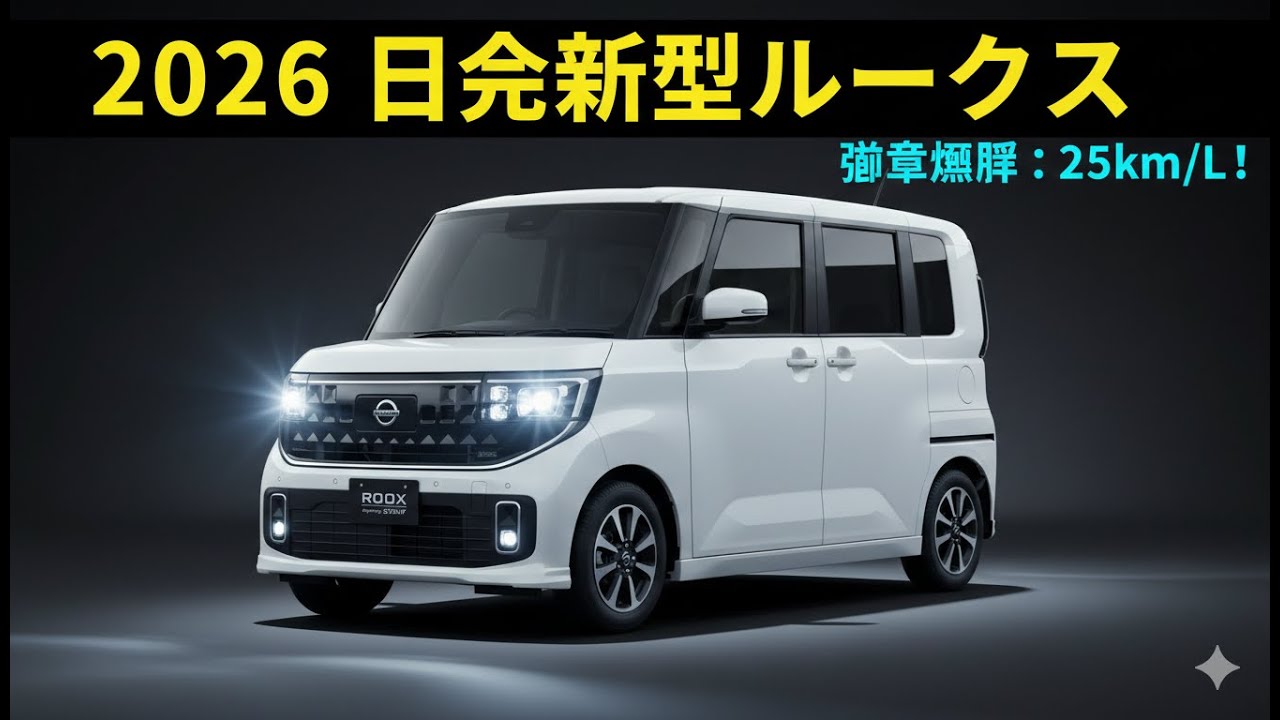 軽自動車は弱いと言われていた…しかし2026年 日産ルークスが全員を驚かせた😱｜燃費25km/L！