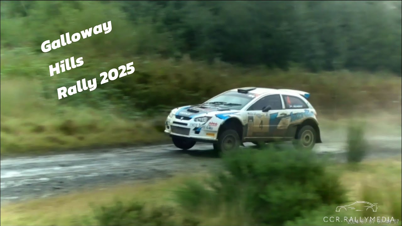 Galloway Hills Rally 2025 - Flat out & Fast sideways action - WET! 