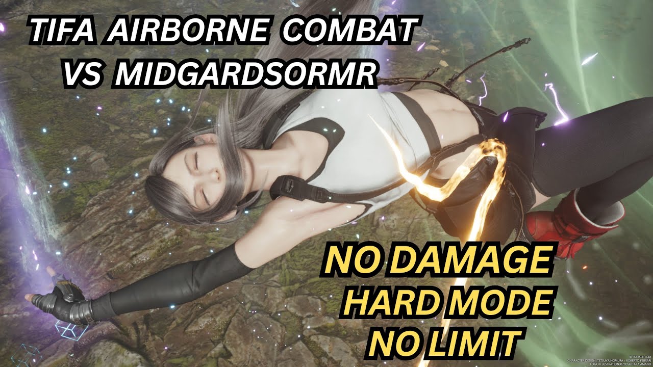 FFVII Rebirth Tifa Solo Vs Midgardsormr (No Damage, Hard Mode, No Limit)