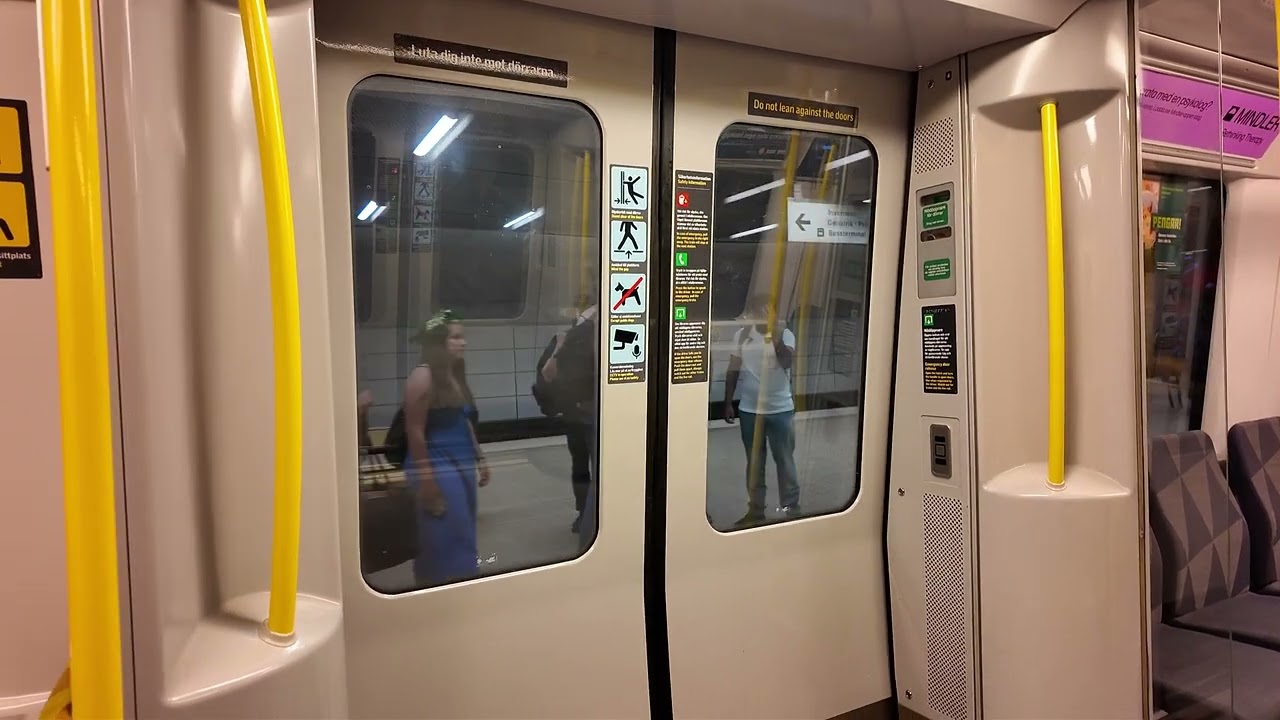 Sweden, Stockholm, subway ride from Mörby Centrum to Danderyds sjukhus