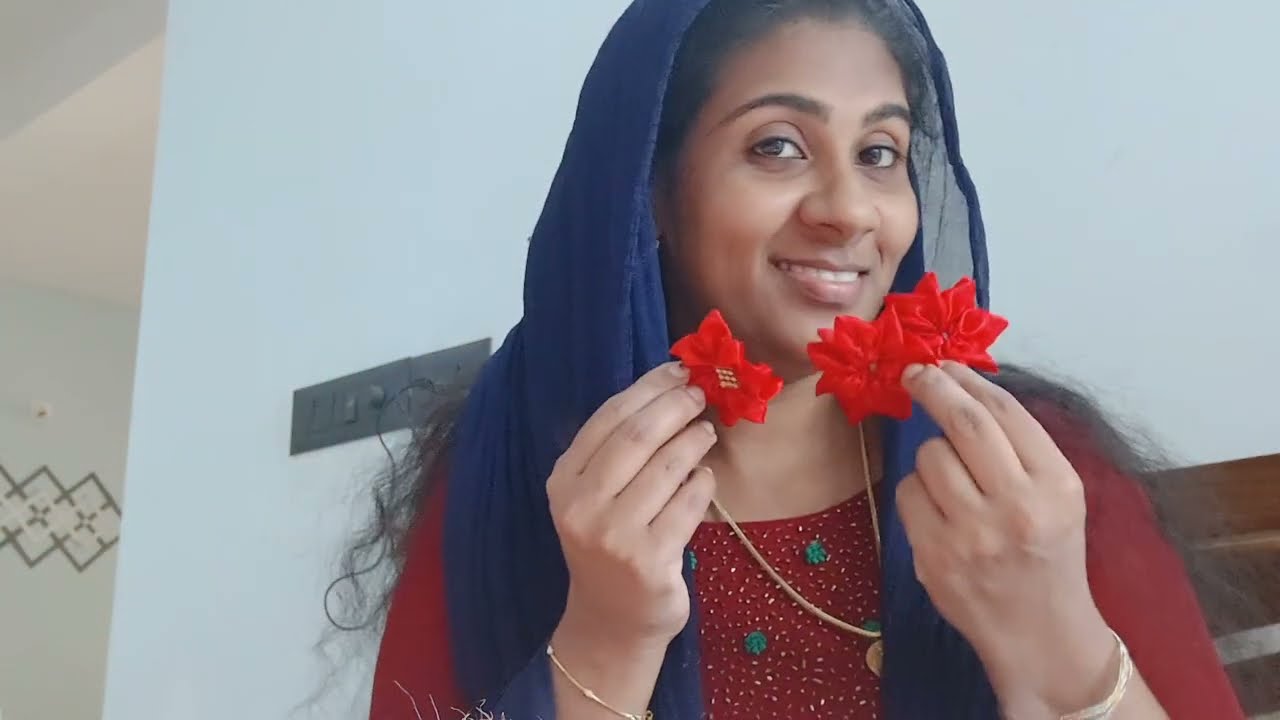 Hair band making with satin ribbon 