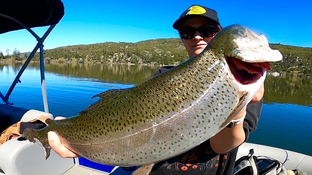 Lake Hemet Camping and Fishing for Rainbow Trout! (Catch, Clean and Cook)