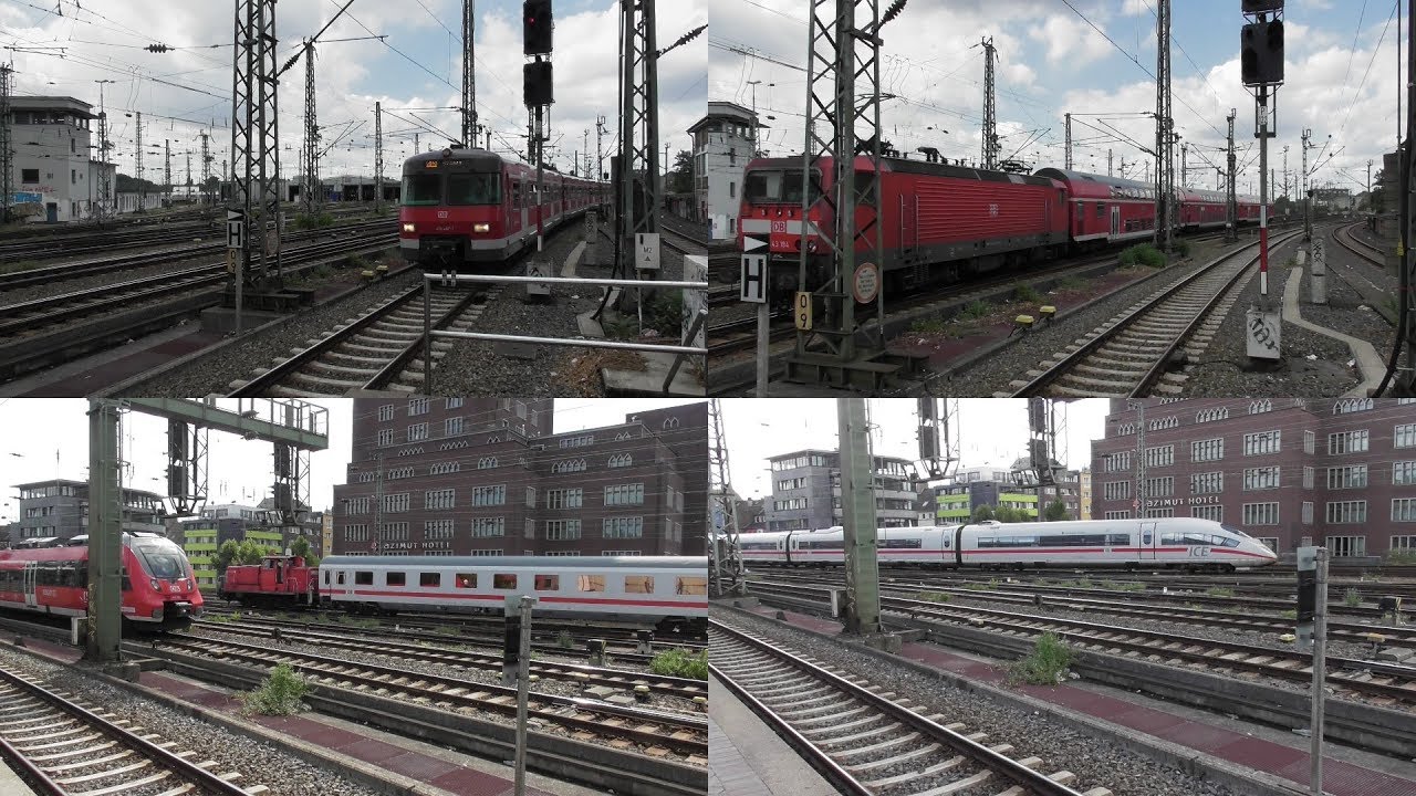 S-Bahnhof Köln-Hansaring mit ICE,Intercity 1&2,Regionalzügen,S-Bahn+ET420 und Mitfahrt