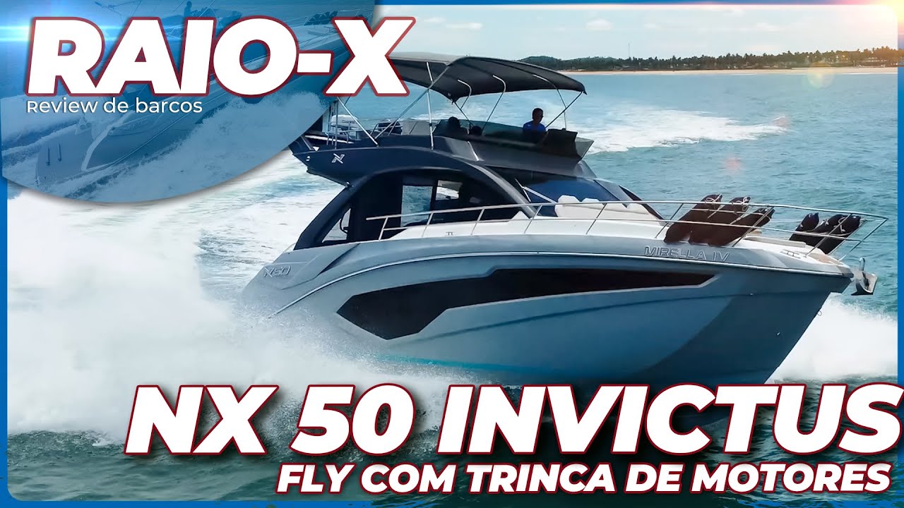 NX 50 INVICTUS FLY - COM 3 MOTORES VOLVO PENTA CENTRO-RABETA PARA ÁGUAS RASAS | Raio-X