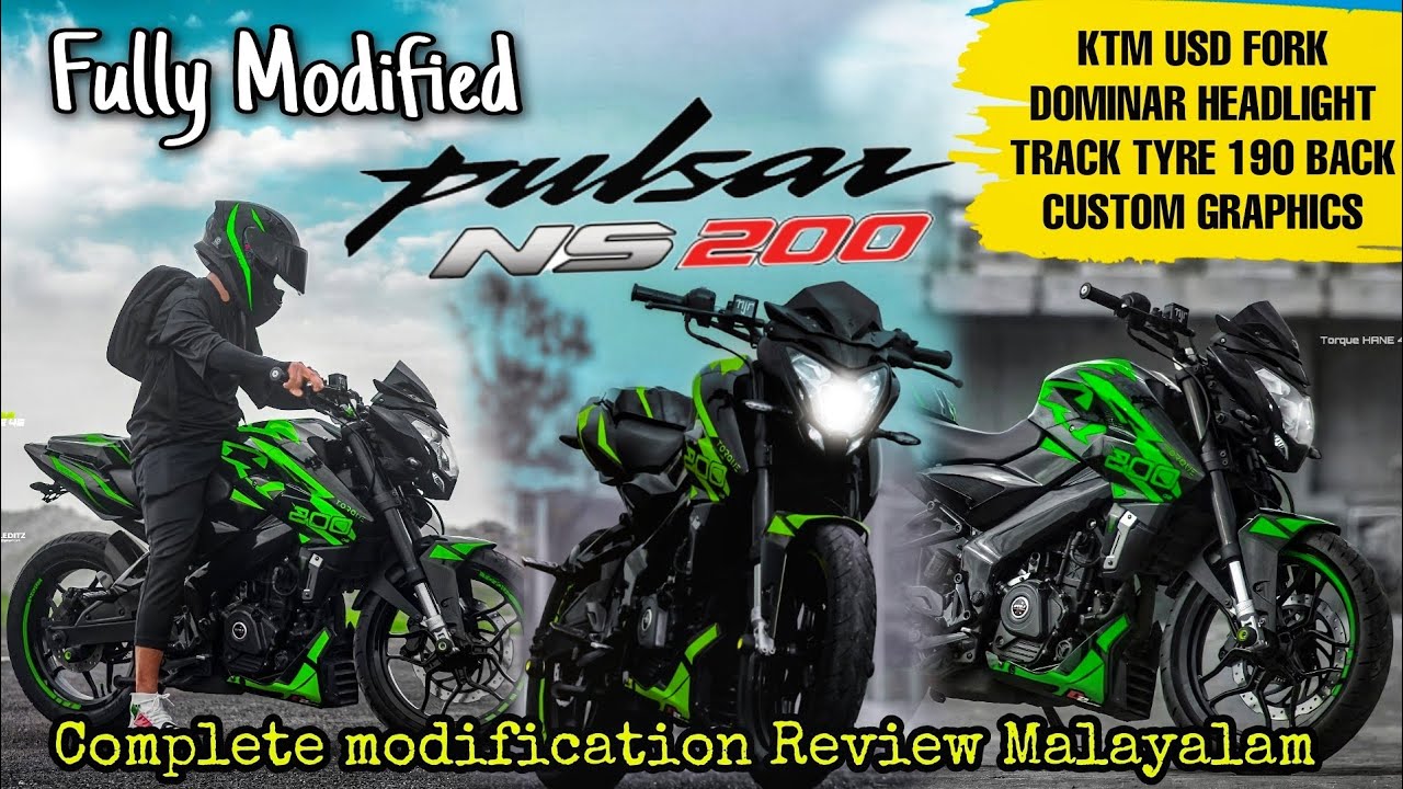 NS200 Modified with 190 Track Tyre on Back 😱 | Full Review