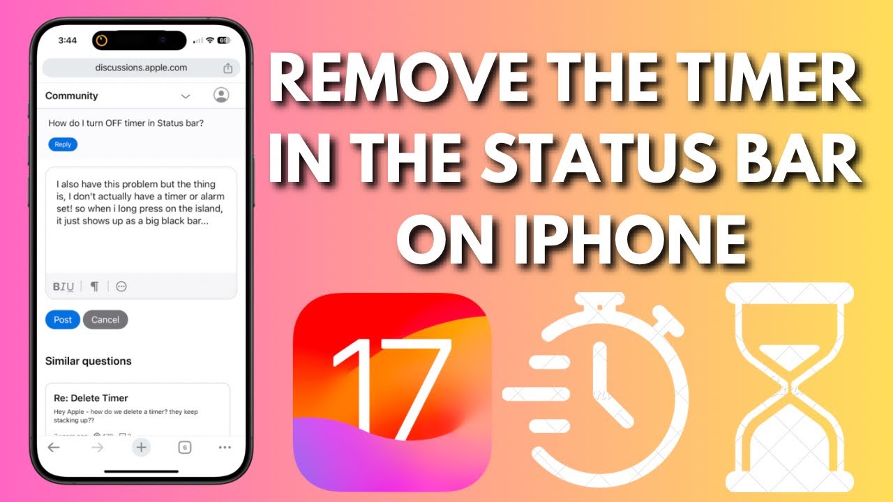 How To Remove The Timer In The Status Bar On iPhone