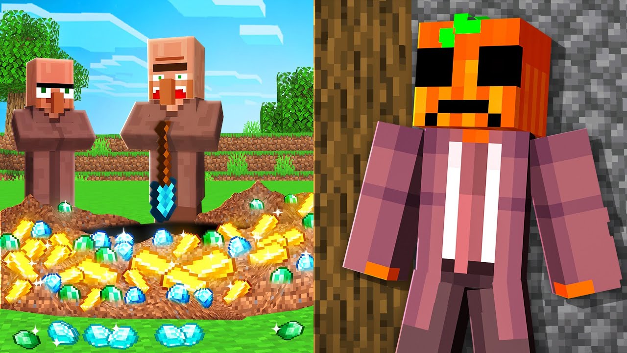 Los Aldeanos ESCONDEN TESOROS en Minecraft!