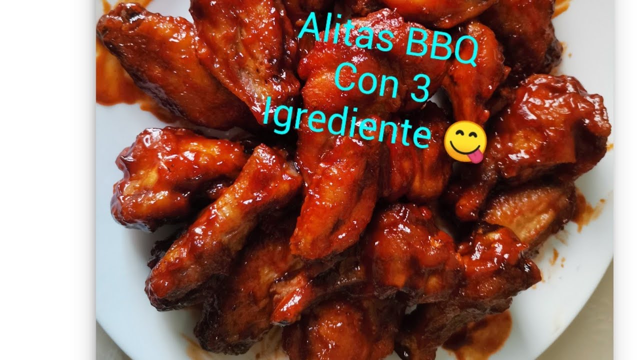 Como hacer Alitas de pollo a la BBQ con 3 ingredientes Super fácil y muy ricas!!!