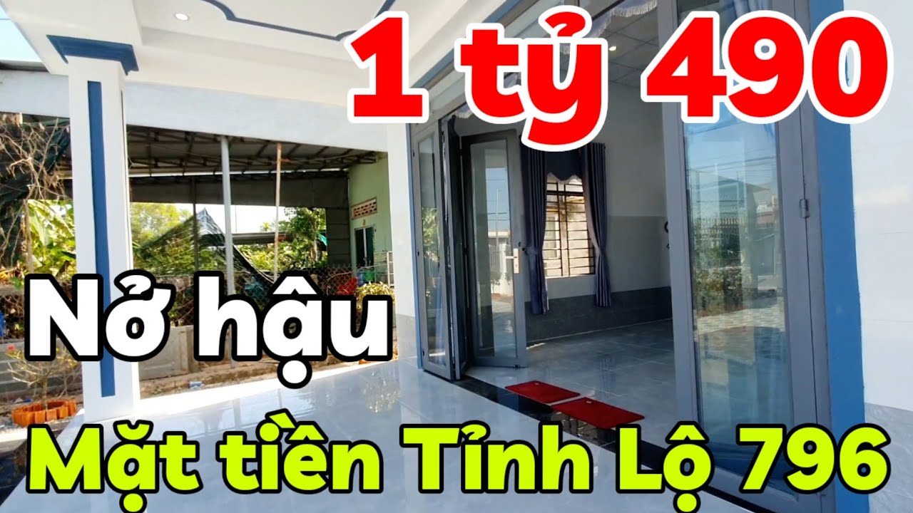 Nhà vườn 600m2 nở hậu mặt tiền Tỉnh Lộ 796 giá rẻ 1 tỷ 490 triệu gần trường học xã Long Chữ Tây Ninh