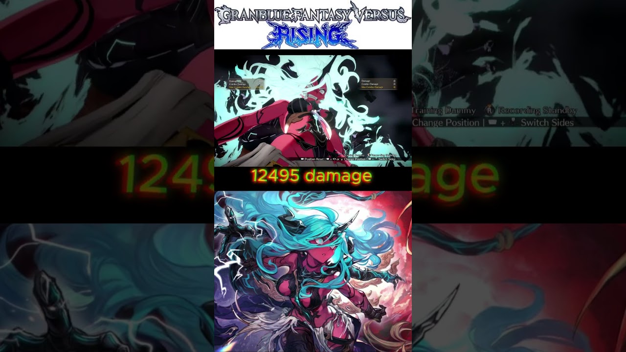 Versusia 85% DAMAGE Combo 😳 12,495 DMG | GBVS #flyhawk86