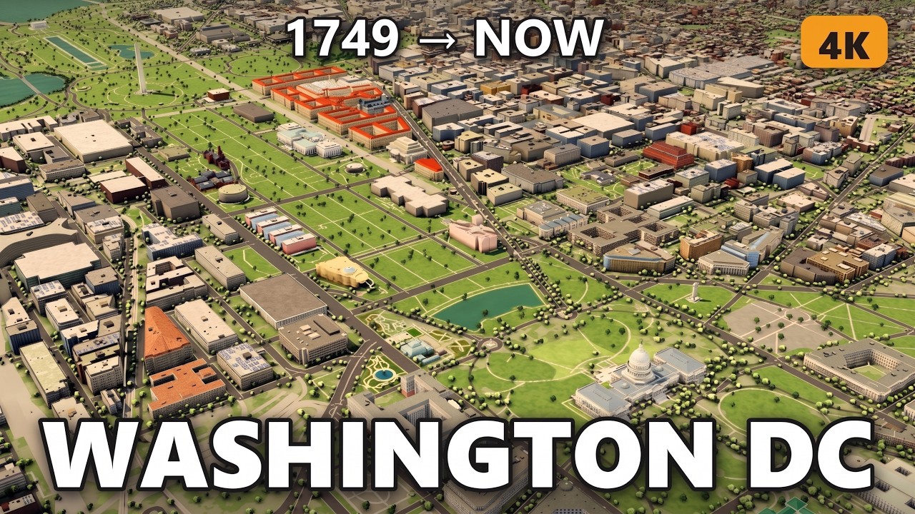 EVOLUTION OF WASHINGTON, D.C. | 3D CITY TIMELAPSE (1749&ndash;NOW)