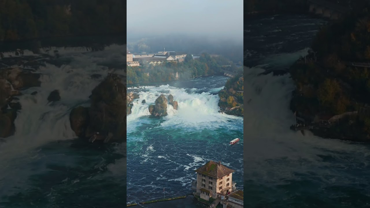 💦 DRAMATIC Swiss Water Power | Drone Over Europe's Largest Falls #switzerland #aerial #drone #dji