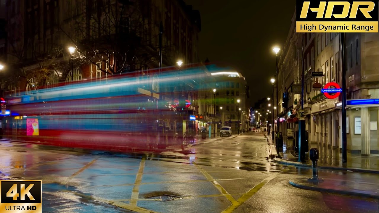 London night rain walk | Relaxing rain ASMR walk| Alley ways of West End [4k HDR Binaural 3D Audio]
