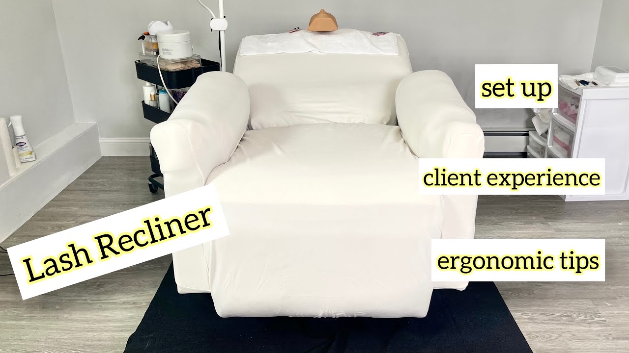 set up a Lash recliner with me! | Lash artist tips to take care of you & your clients 💛