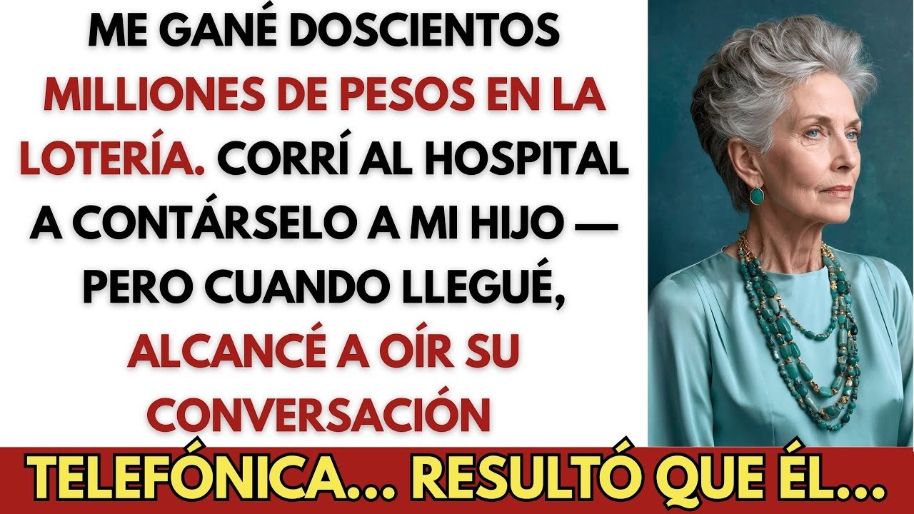Me Gané 200 Millones En La Lotería Y Corrí Al Hospital A Contárselo A Mi Hijo… Pero Oí Su